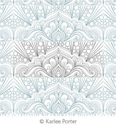 Digitized Longarm Quilting Design Infinite Flourishes was designed by Karlee Porter.