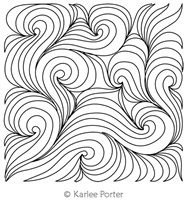 Digitized Longarm Quilting Design Karlee Curls Block was designed by Karlee Porter.