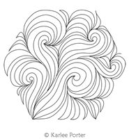 Digitized Longarm Quilting Design Karlee Curls Hexagon was designed by Karlee Porter.