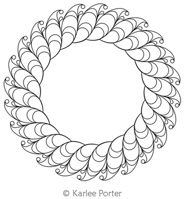 Digitized Longarm Quilting Design Karlee's Wreath 110 was designed by Karlee Porter.