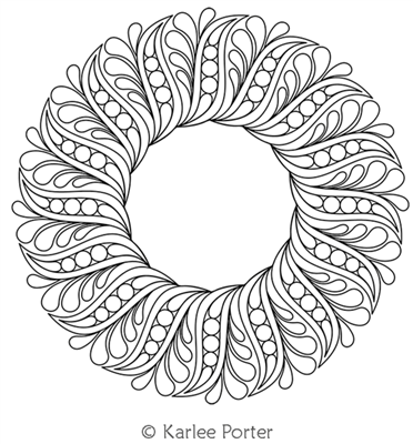 Digitized Longarm Quilting Design Karlee's Wreath 12 was designed by Karlee Porter.