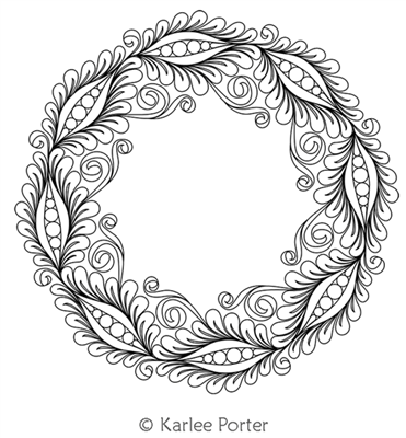 Digitized Longarm Quilting Design Karlee's Wreath 14 was designed by Karlee Porter.