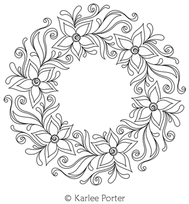 Digitized Longarm Quilting Design Karlee's Wreath 22 was designed by Karlee Porter.