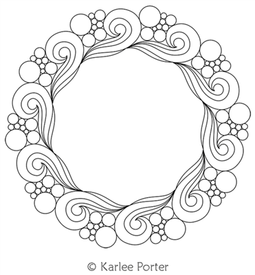 Digitized Longarm Quilting Design Karlee's Wreath 25 was designed by Karlee Porter.