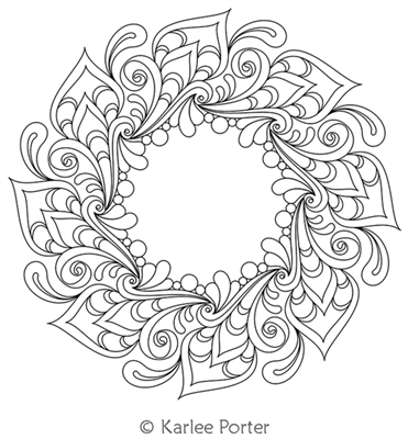 Digitized Longarm Quilting Design Karlee's Wreath 28 was designed by Karlee Porter.