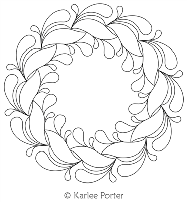 Digitized Longarm Quilting Design Karlee's Wreath 32 was designed by Karlee Porter.