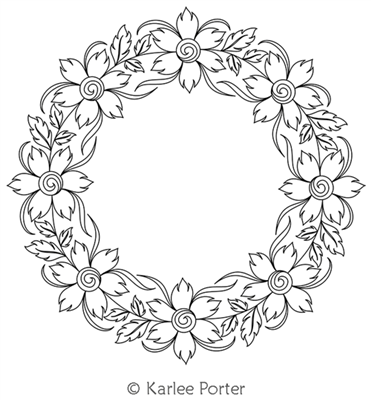 Digitized Longarm Quilting Design Karlee's Wreath 35 was designed by Karlee Porter.