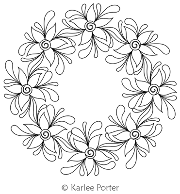 Digitized Longarm Quilting Design Karlee's Wreath 51 was designed by Karlee Porter.