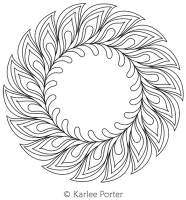Digitized Longarm Quilting Design Karlee's Wreath 54 was designed by Karlee Porter.