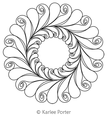 Digitized Longarm Quilting Design Karlee's Wreath 65 was designed by Karlee Porter.