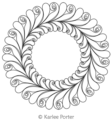 Digitized Longarm Quilting Design Karlee's Wreath 66 was designed by Karlee Porter.