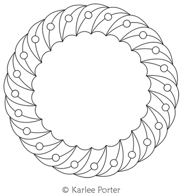 Digitized Longarm Quilting Design Karlee's Wreath 70 was designed by Karlee Porter.