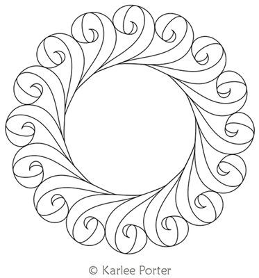 Digitized Longarm Quilting Design Karlee's Wreath 83 was designed by Karlee Porter.