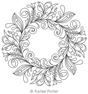 Digitized Longarm Quilting Design Karlee's Wreath 87 was designed by Karlee Porter.