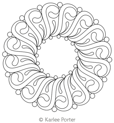 Digitized Longarm Quilting Design Karlee's Wreath 95 was designed by Karlee Porter.