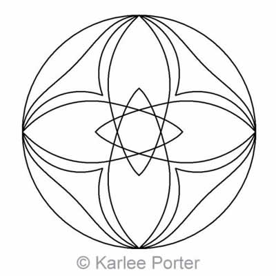 Digital Quilting Design Karlee's Circle 12 by Karlee Porter.