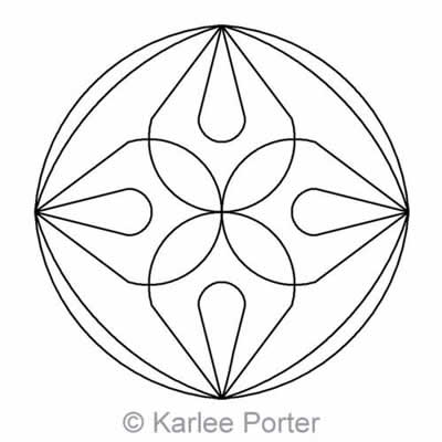 Digital Quilting Design Karlee's Circle 16 by Karlee Porter.