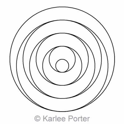 Digital Quilting Design Karlee's Circle 18 by Karlee Porter.