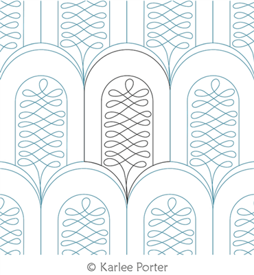 Digitized Longarm Quilting Design Lady Finger Double Loop was designed by Karlee Porter.