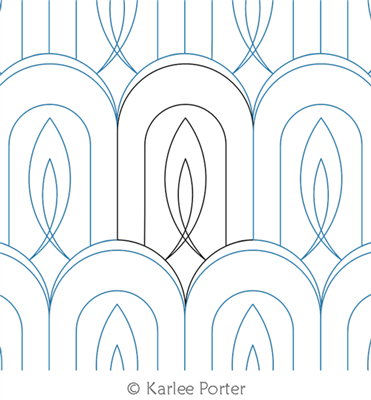 Digitized Longarm Quilting Design Lady Finger Ribbon was designed by Karlee Porter.