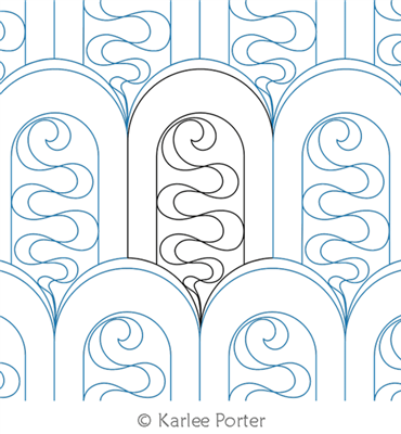 Digitized Longarm Quilting Design Lady Finger Ribbon Candy was designed by Karlee Porter.