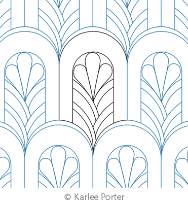 Digitized Longarm Quilting Design Lady Finger Wheat was designed by Karlee Porter.