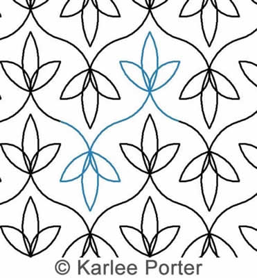 Digital Quilting Design Loopy Leaf 1 by Karlee Porter.