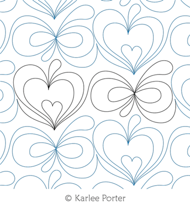 Digital Quilting Design Love You For Infinity by Karlee Porter.