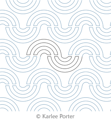 Digital Quilting Design Macaroni by Karlee Porter.