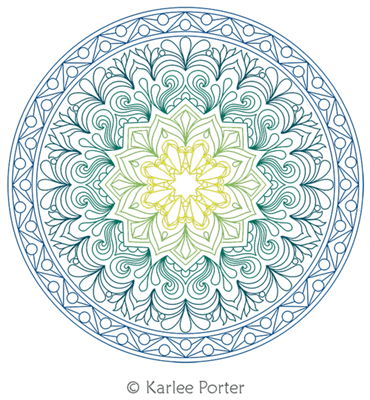 Digital Quilting Design Mandala 10 by Karlee Porter.