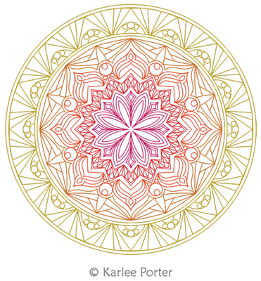 Digital Quilting Design Mandala 11 by Karlee Porter.