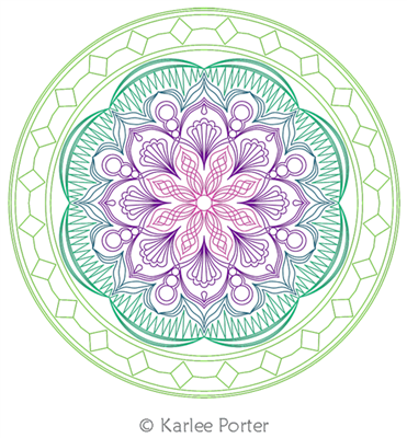 Digital Quilting Design Mandala 2 by Karlee Porter.