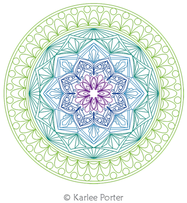 Digital Quilting Design Mandala 5 by Karlee Porter.