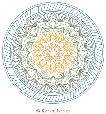 Digital Quilting Design Mandala 8 by Karlee Porter.