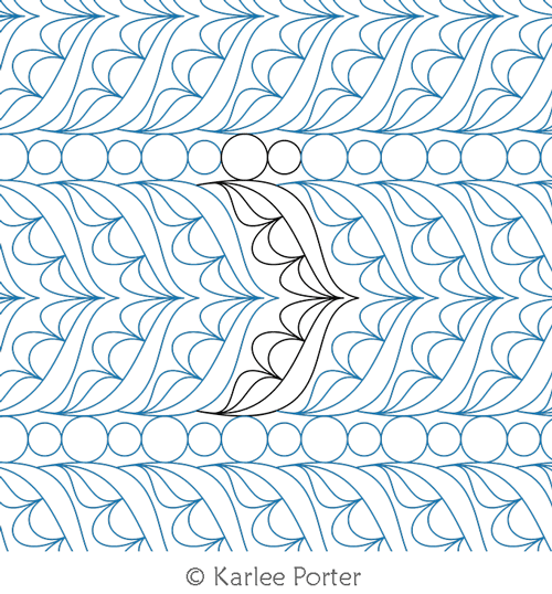 Digital Quilting Design Marbling Ripple by Karlee Porter.
