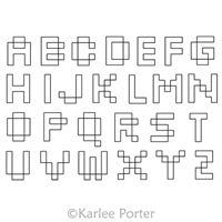 Digitized Longarm Quilting Design Matrix Alphabet was designed by Karlee Porter.