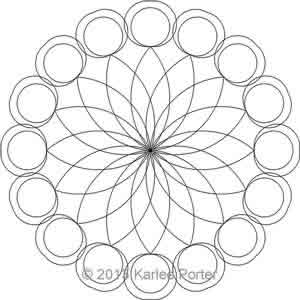 Digital Quilting Design Medallion 2 by Karlee Porter.