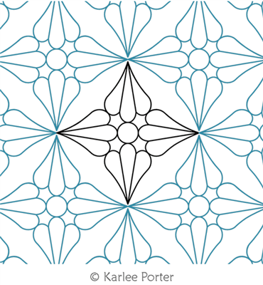 Digitized Longarm Quilting Design Mexican Tile 6 was designed by Karlee Porter.