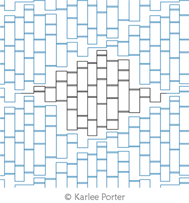 Digital Quilting Design Mod Brick 1 by Karlee Porter.
