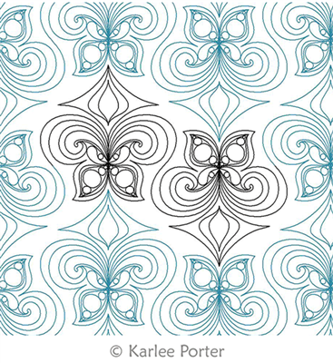Digital Quilting Design Monarch Tiles by Karlee Porter.