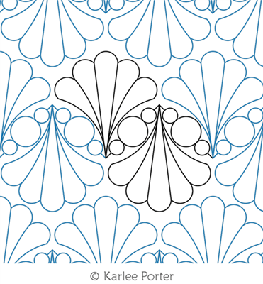 Digitized Longarm Quilting Design Pearl Bliss was designed by Karlee Porter.