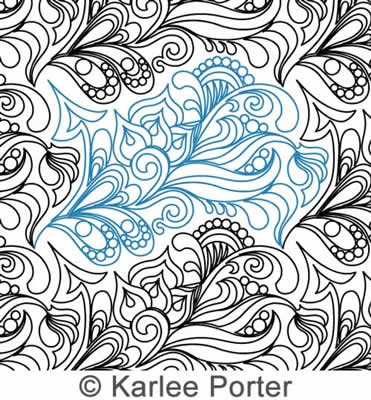 Digital Quilting Design Pearls Swirls Panto by Karlee Porter.