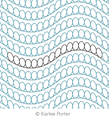 Digital Quilting Design Pebble Rollercoaster by Karlee Porter.