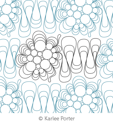 Digitized Longarm Quilting Design Pilea was designed by Karlee Porter.