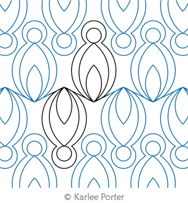 Digitized Longarm Quilting Design Pin Petals was designed by Karlee Porter.