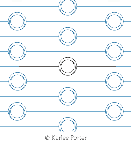 Digital Quilting Design Pinstripes Button by Karlee Porter.