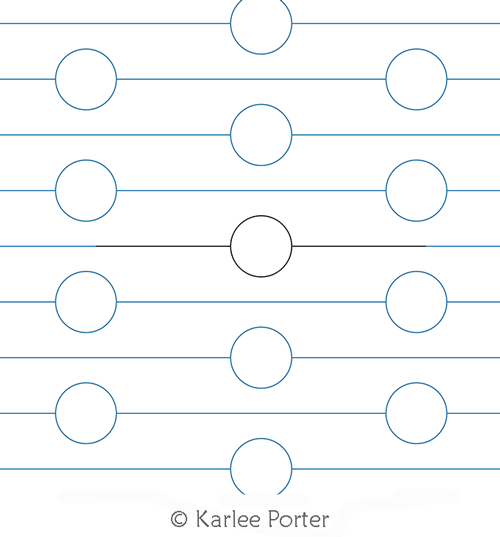 Digital Quilting Design Pinstripes Circle by Karlee Porter.