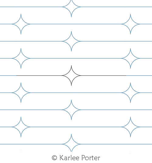 Digital Quilting Design Pinstripes Flash by Karlee Porter.