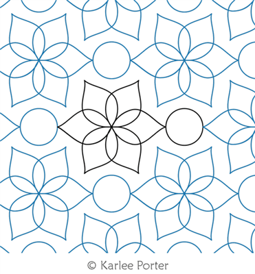 Digitized Longarm Quilting Design Prairie Flower was designed by Karlee Porter.