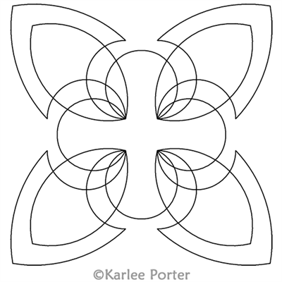 Digitized Longarm Quilting Design Pretty Block 10 was designed by Karlee Porter.